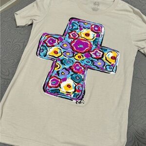 Flower cross shirt